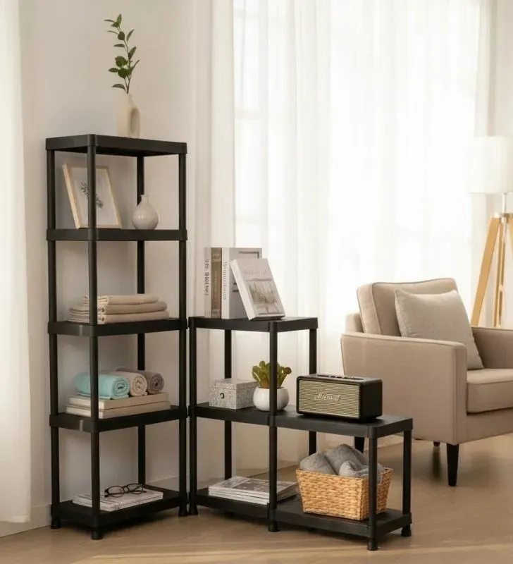 Estante Armable Alica A340-5N Negro 5 Niveles – Almacenamiento Vertical