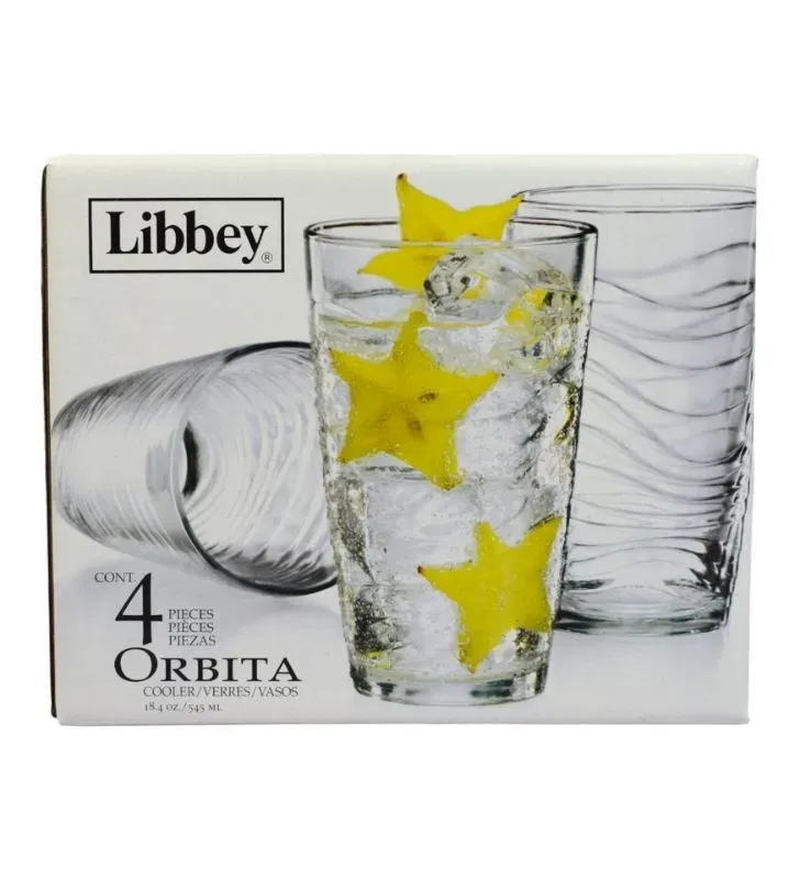 Juego 4 Vasos Libbey Órbita Cool 545 ml – Vidrio 1890
