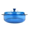 Cacerola de Vidrio Libbey Express B228 Azul – 3.2 L con Tapa