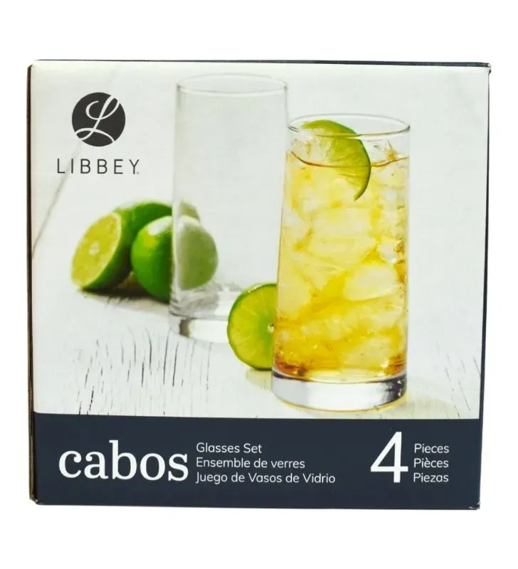 Juego 4 Vasos Libbey Cabos 491 ml – Vasos para Bebidas 6329