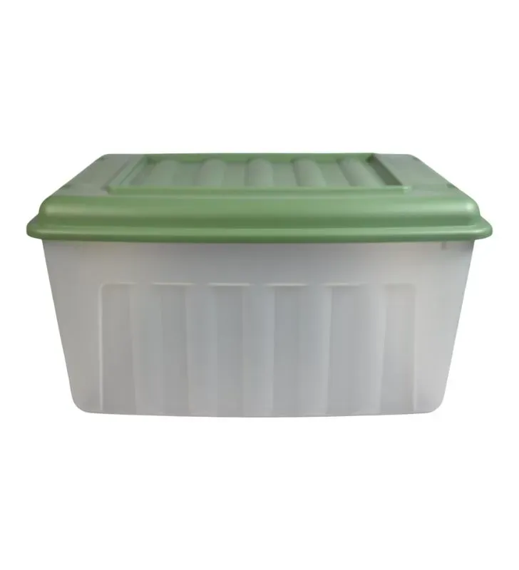 Caja Almacenamiento Plastic Trends Forza 53 L (14 GAL) – Tapa Morado, Verde, Azul