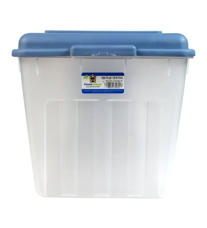 Caja Almacenamiento Plastic Trends Forza 25 L – Tapa Azul, Verde, Morado