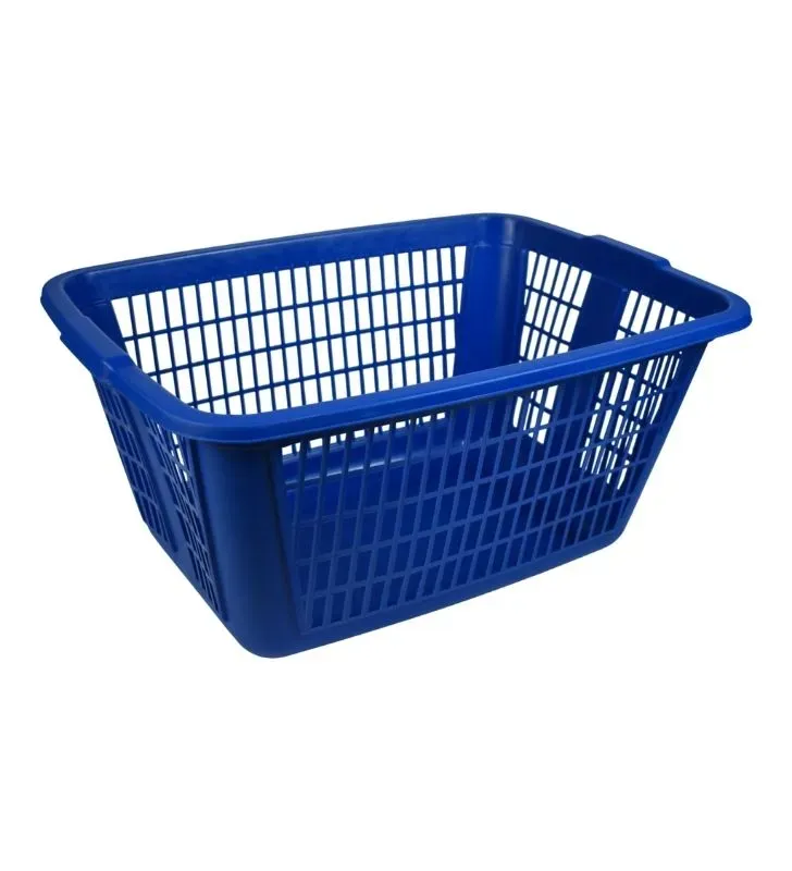 Cesta Calada Plastic Trends Gardenia LCCGAD03 – Blanco, Azul y Gris