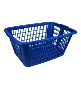 Cesta Calada Plastic Trends Gardenia LCCGAD03 – Blanco, Azul y Gris