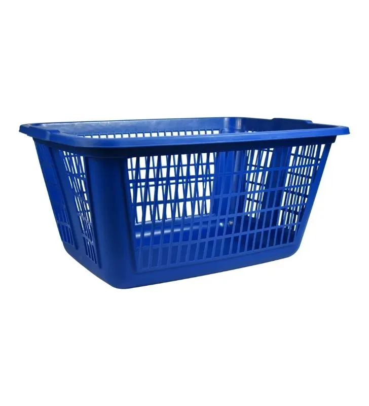 Cesta Calada Plastic Trends Gardenia LCCGAD03 – Blanco, Azul y Gris