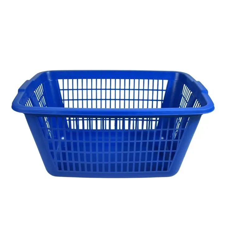 Cesta Calada Plastic Trends Gardenia LCCGAD03 – Blanco, Azul y Gris