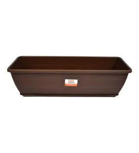 Jardinera Rectangular Grande Arplasa – Maceta Chocolate con Plato
