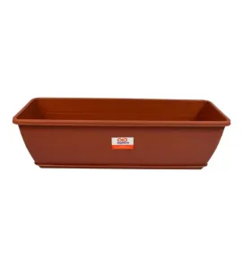 Jardinera Rectangular Grande Arplasa – Maceta Terracota con Plato