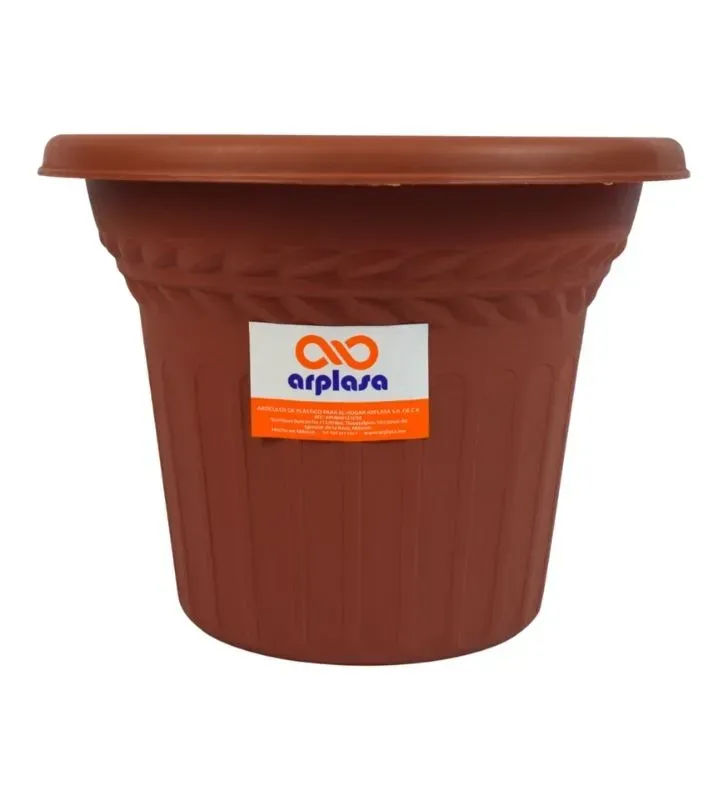 Maceta de Plástico Arplasa Roma No. 4 – Diseño Clásico