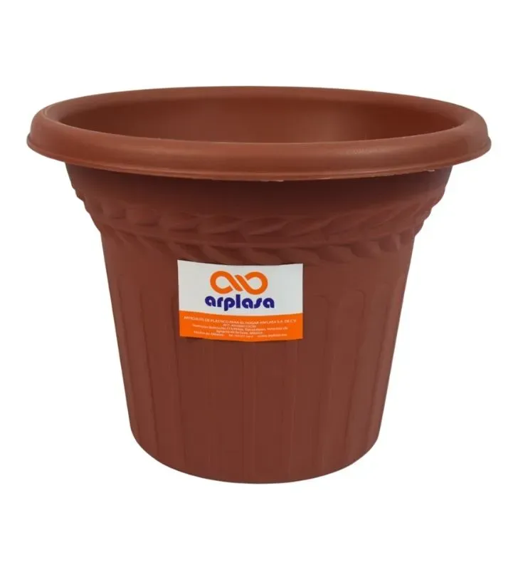 Maceta de Plástico Arplasa Roma No. 4 – Diseño Clásico