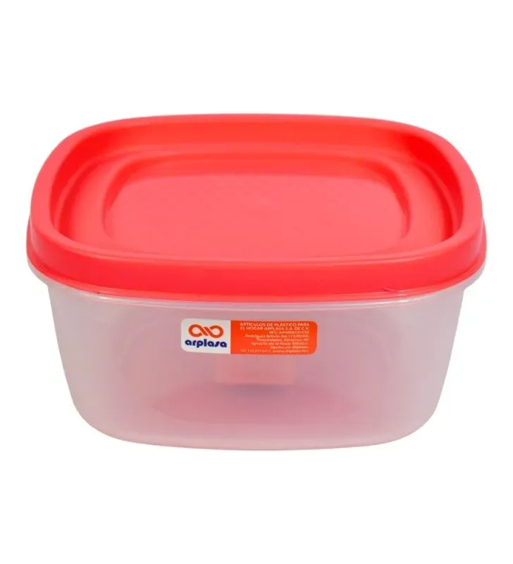 Recipiente Arplasa Platinum No. 2 - Tapa Roja, Azul o Verde - Sellado Hermético
