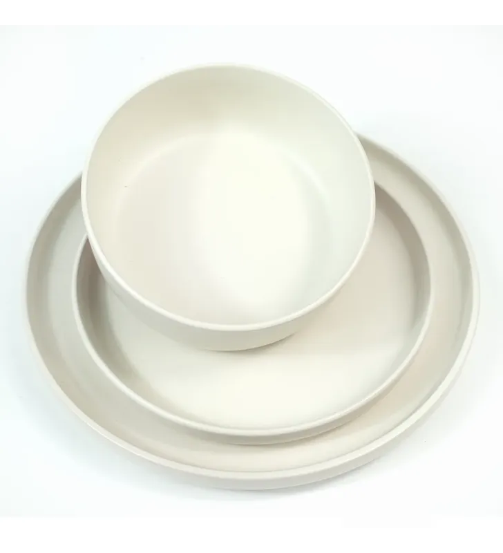Vajilla Matte 16 piezas – Porcelana triple A, tonos modernos Cuisine Spot