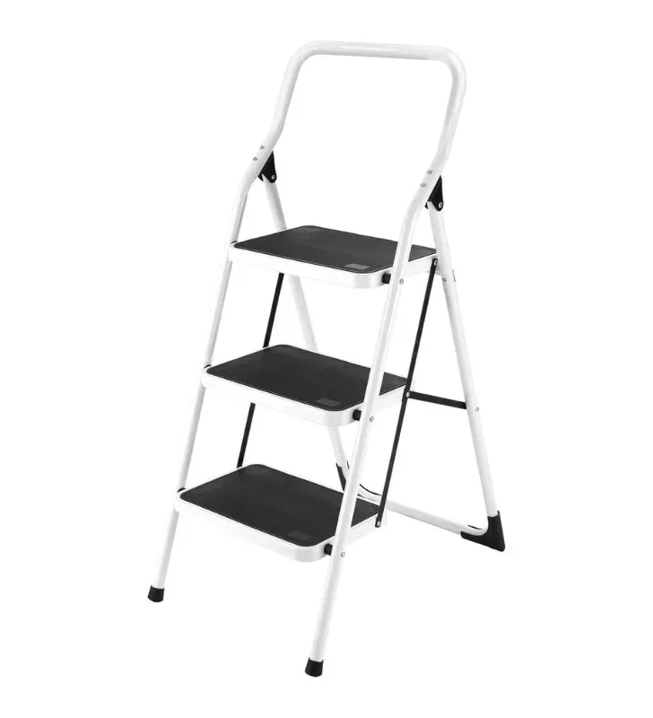 Escalera Plegable de Acero Santul 7332 – 3 Peldaños, 1.05 m, 150 kg