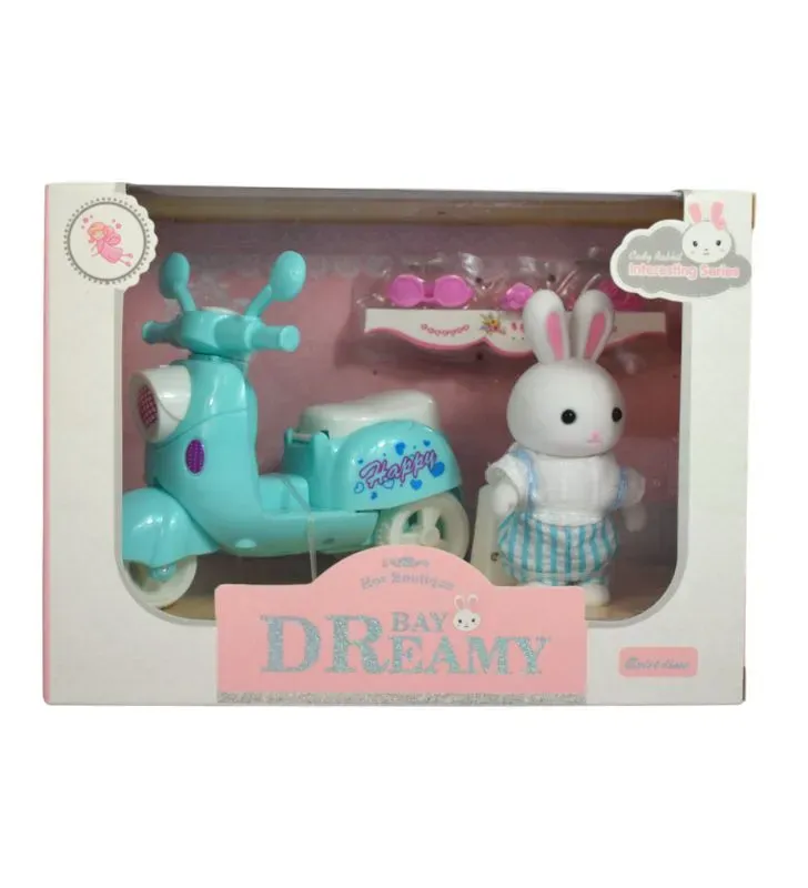 Juego de Mascota Conejo con Moto Yudha 66216 – Set de Aventura