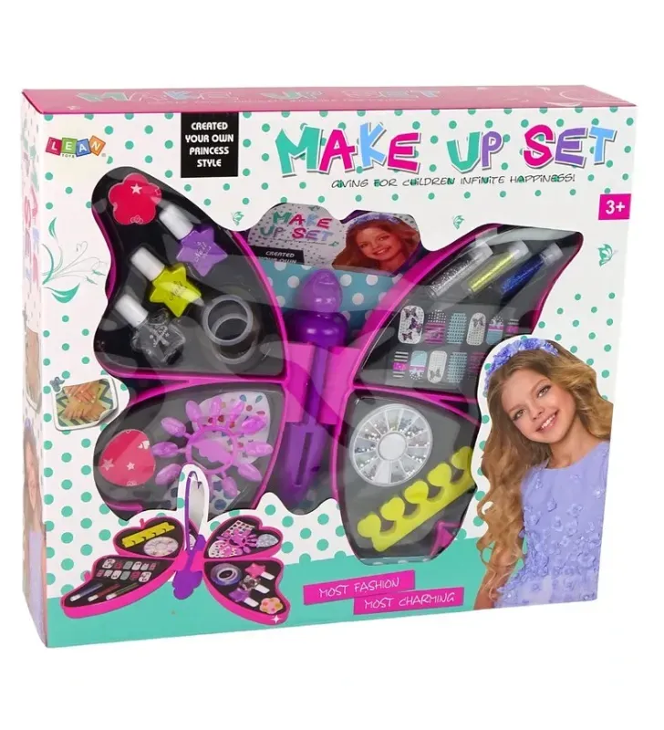 Juego de Maquillaje Niña 9010A Estuche Mariposa – Set de Belleza