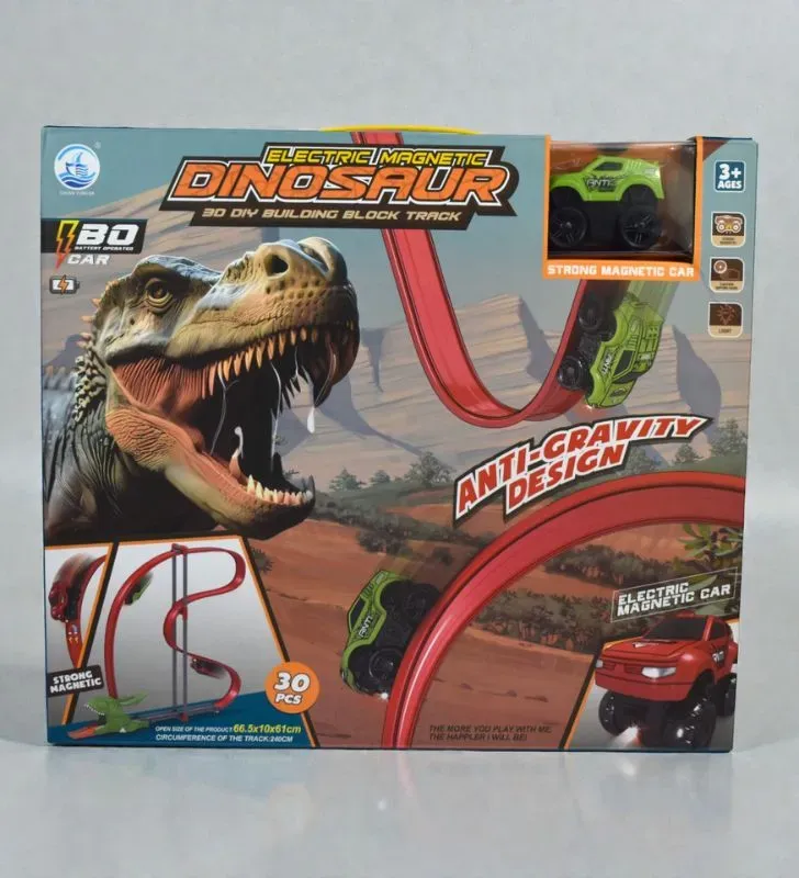 Autopista Magnética Dinosaurio Yudha 696009 – 30 Pzas Anti-Gravedad