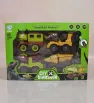 Set de Vehículos DIY Dinosaurio 85872– 4 Camiones de Construcción Armables