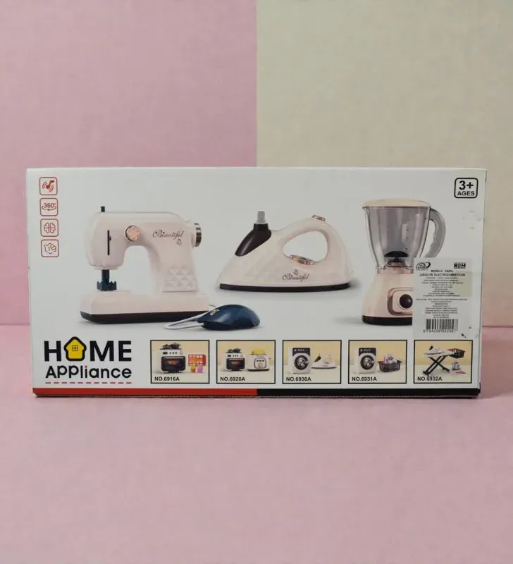 Set Electrodomésticos 6928A Máquina Coser y Plancha Juguete 3+