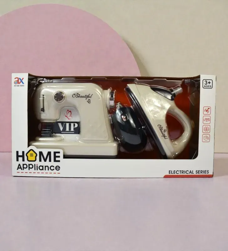 Set Electrodomésticos 6928A Máquina Coser y Plancha Juguete 3+