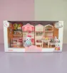 Set de Mascotas Conejitos YASINI 6681con Muebles de Cocina Miniatura