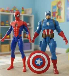Set Figuras Spiderman y Capitán América Toymark – T378868