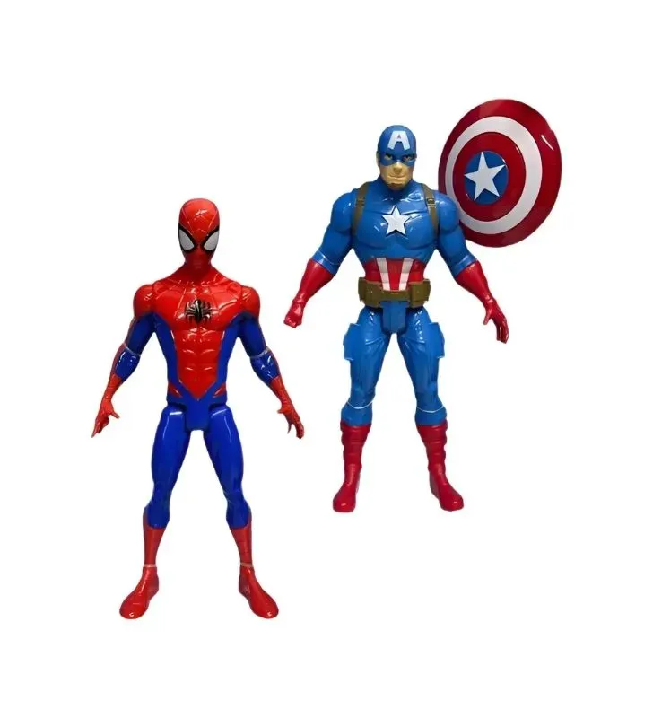 Set Figuras Spiderman y Capitán América Toymark – T378868