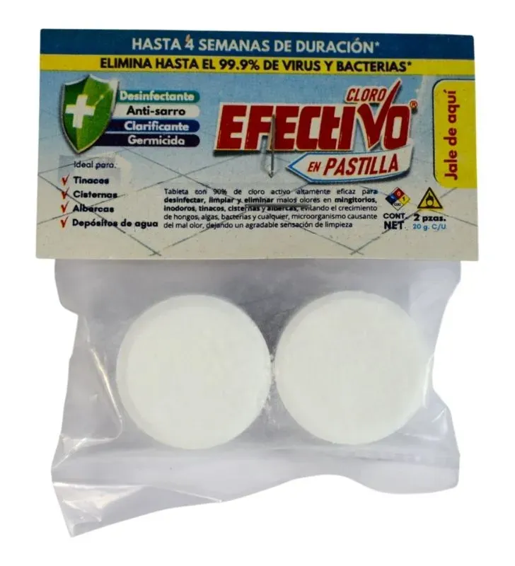 Pastillas de Cloro Efectivo Ardeli 20g (2 Pzas) – CEP20