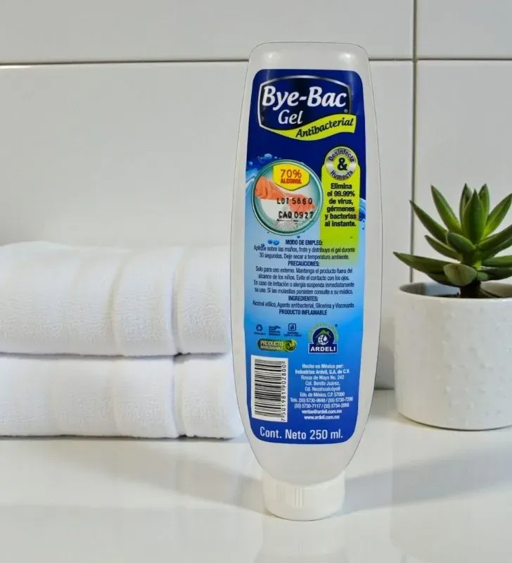 Gel Antibacterial Bye-Bac Ardeli 250 ml – Alcohol 70%