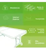 MESA VERONA 1.80 BEIGE MARMOLEADA
