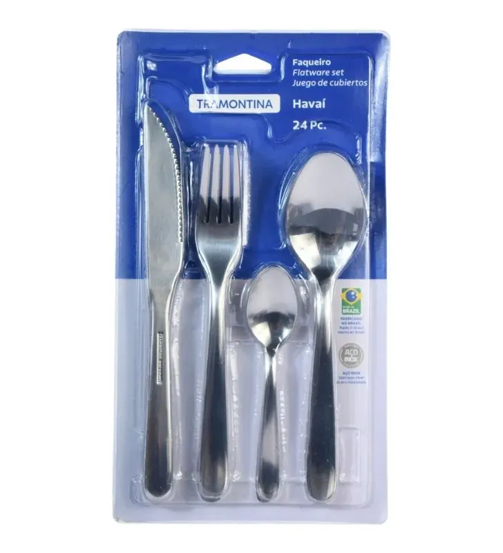 Juego de Cubiertos Tramontina Havaí 24 piezas – Acero Inoxidable