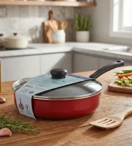 Sartén Recta Tramontina 22 cm con Tapa - 27817/540