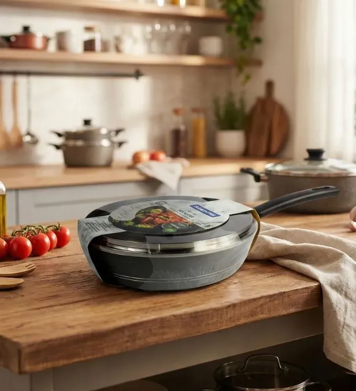 Sartén Honda Tramontina Rockstar 24 cm con Tapa - 2.5L