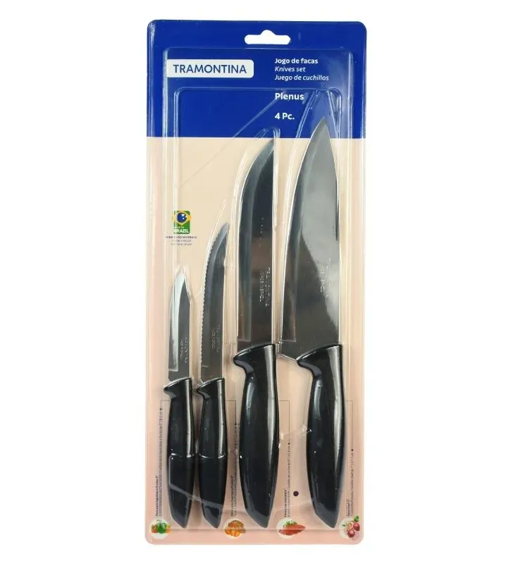 Juego de Cuchillos Tramontina Plenus 4 pzas - Acero Inoxidable 23498/064