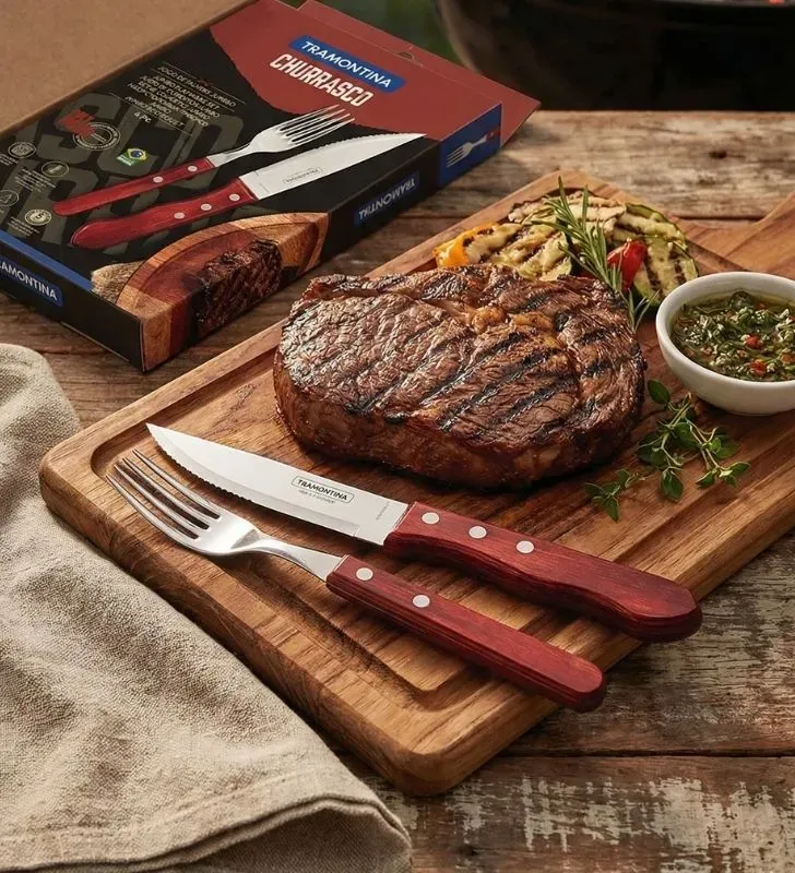 Juego para Asado Tramontina Jumbo Polywood 4 pzas - 21198/708