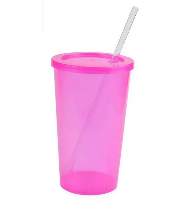Vaso Estadio 32 oz con Tapa y Popote Plastiapan - Varios Colores