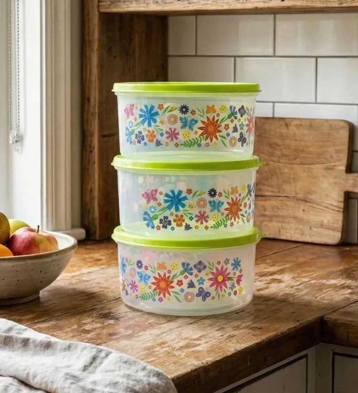 Set 3 Herméticos Redondos Plastiapan 700 ml - HER002