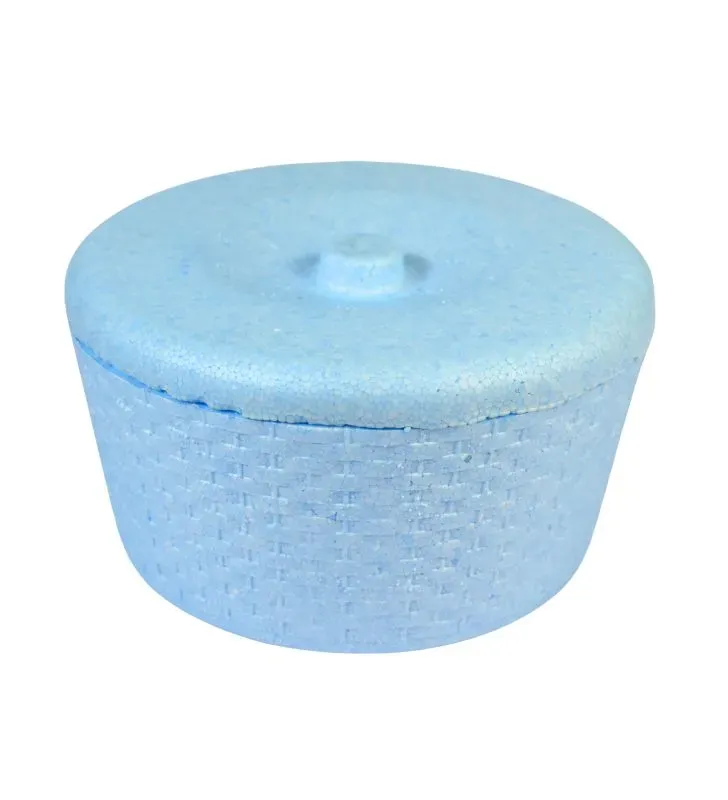 Tortillero Azul Grabado Mimbre 1.5 kg - Naviempaques 608PA