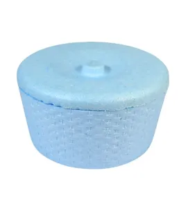 Tortillero Azul Grabado Mimbre 1.5 kg - Naviempaques 608PA