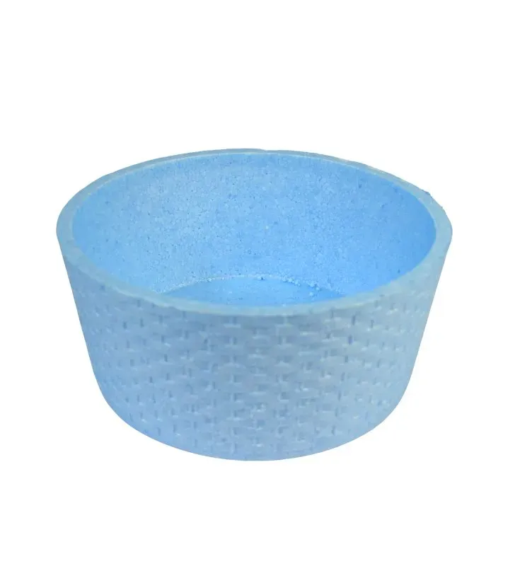 Tortillero Azul Grabado Mimbre 1.5 kg - Naviempaques 608PA