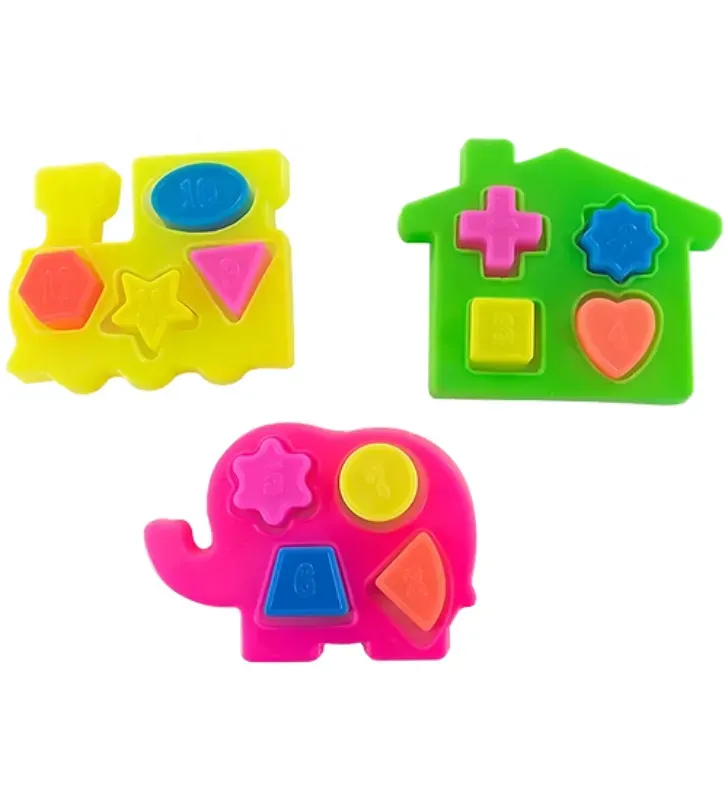 Set Construcción Kimbo 000369 - Casa, Elefante y Tren 15 pz