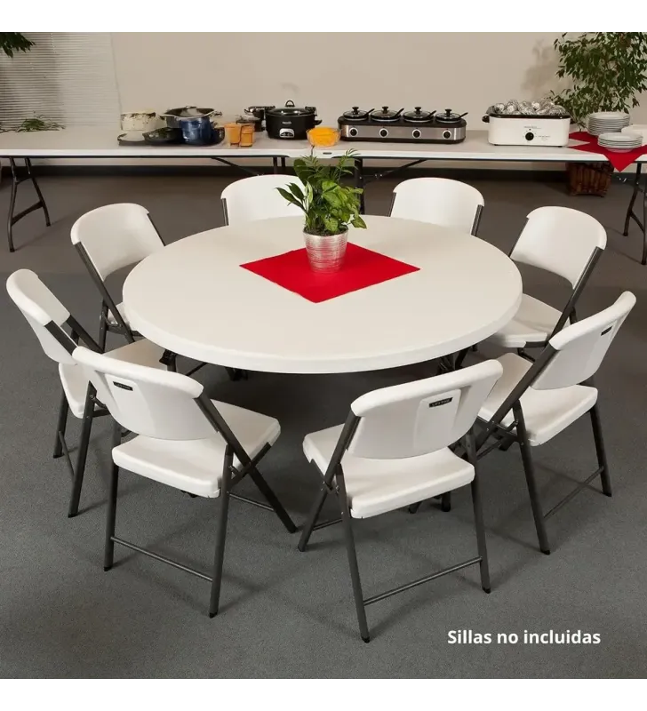 MESA VERONA REDONDA 1.50 BEIGE MARMOLEADA
