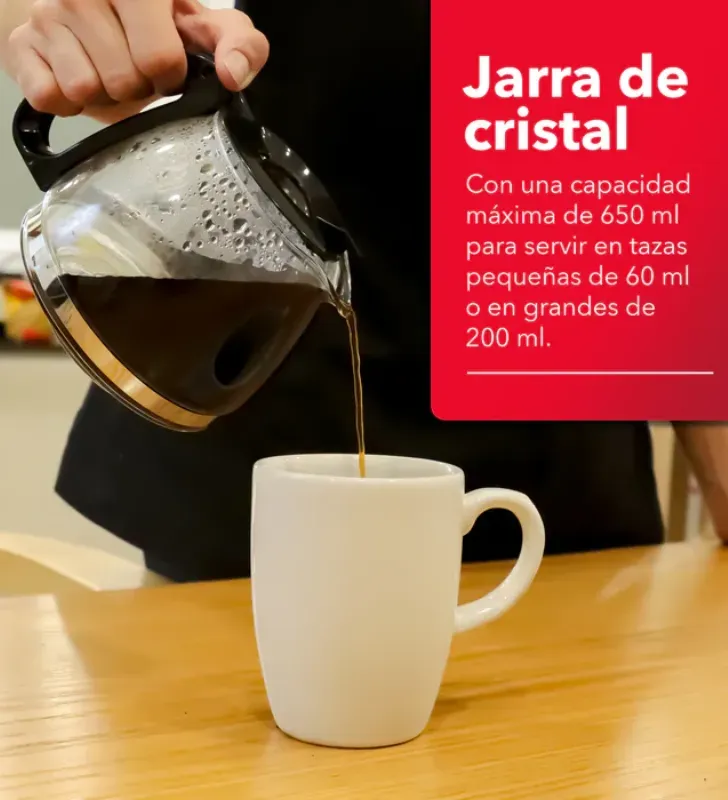 Cafetera Eléctrica RCA RC-CAF1 - 650ml con Jarra de Cristal