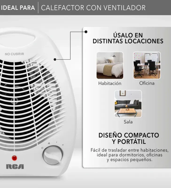 Calefactor RCA RC-A01 - 2000W Doble Función Frío/Calor