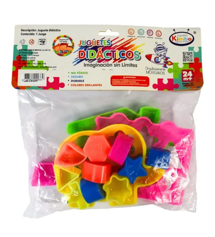 Set Construcción Kimbo 000369 - Casa, Elefante y Tren 15 pz
