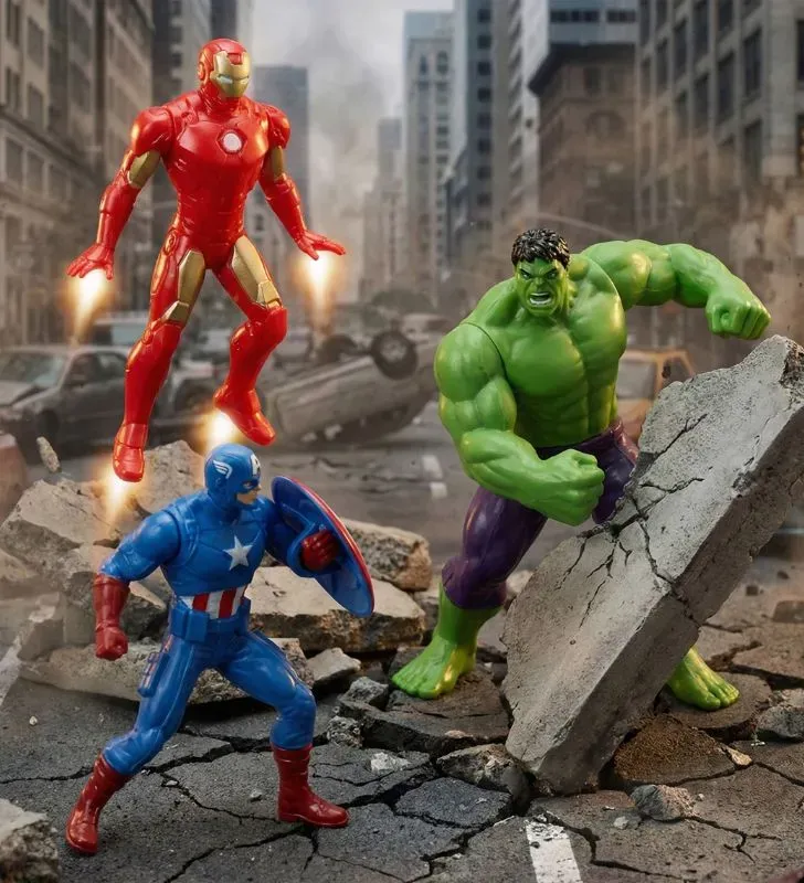 Set 3 Figuras Marvel Toymark MT-SCH-03TTM - Avengers