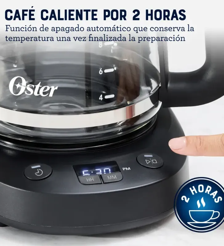 Cafetera Programable Oster 12 Tazas LED - Ref. 2217257