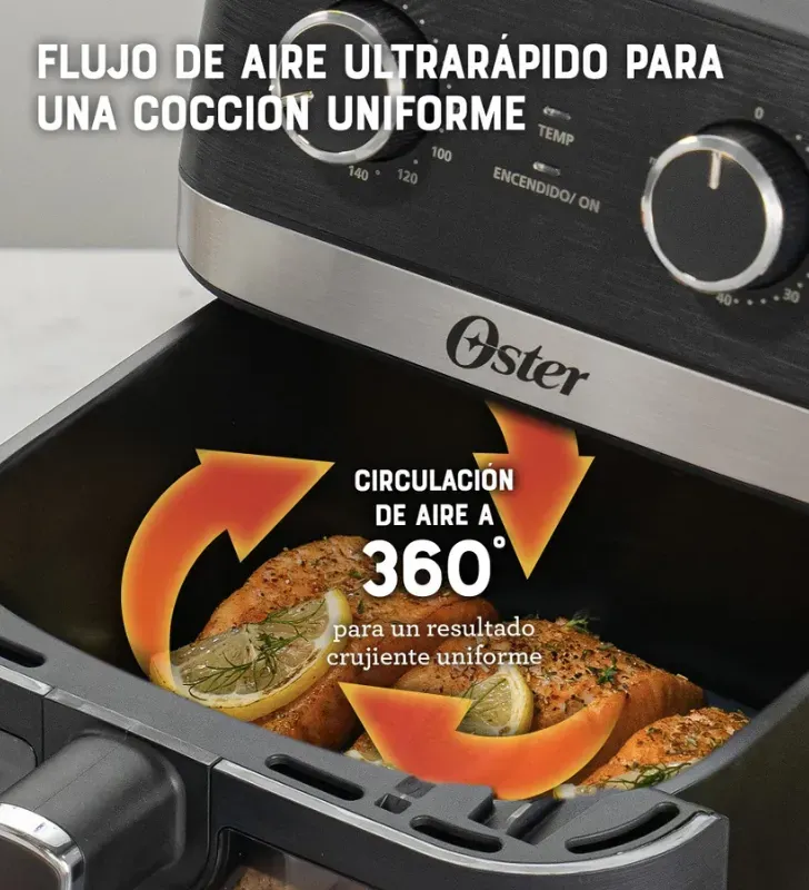 Freidora de Aire Oster 6L DiamondForce - Cocina Saludable