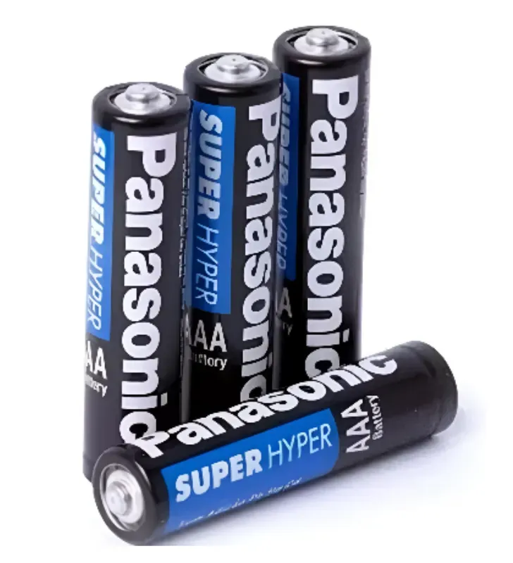 Pilas Panasonic AAA - Paquete de 4 Piezas Carbón