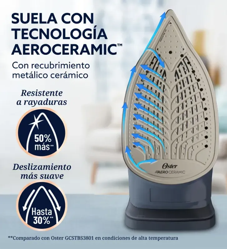 Plancha Oster Aero Serie 127V - Punta de Precisión y Anti-Calc