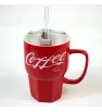TARRO PARA CAFE ROJO/BLANCO